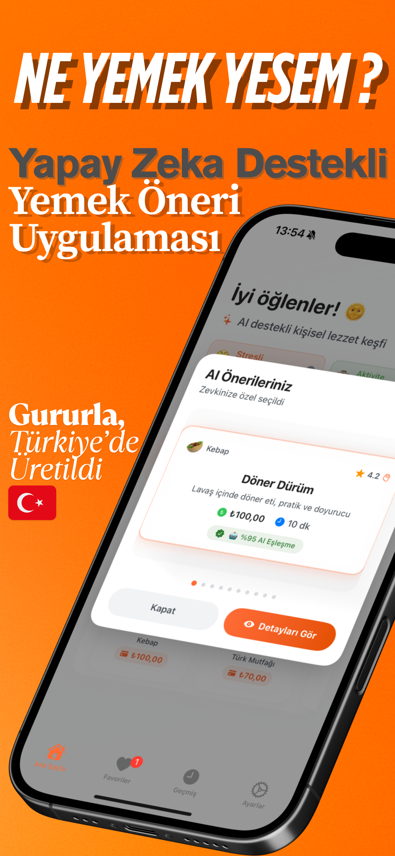 BiYemek App Mockup
